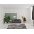 thumbnail image 2 of 8' X 10' Blue Gray And Tan Abstract Power Loom Distressed Area Rug, 2 of 5