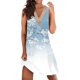 thumbnail image 1 of Gibobby Vestido casual de punto para mujer Vestido sin mangas estampado suelto informal con cuello en V para mujer(Azul claro,G), 1 of 3