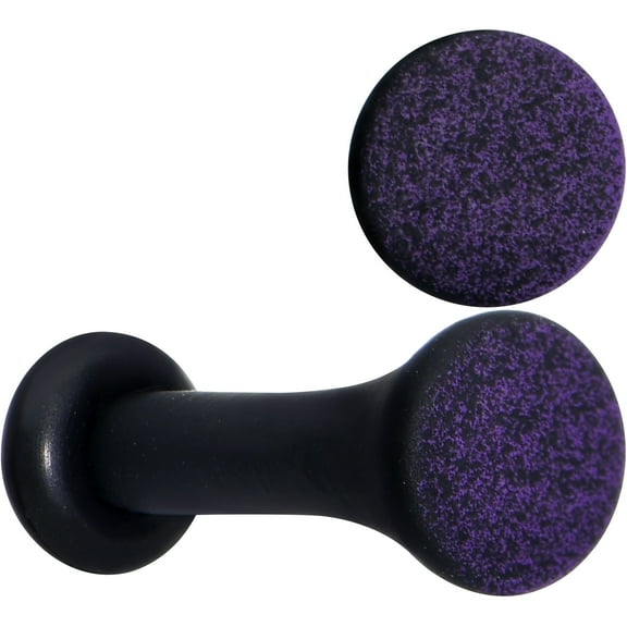 Body Candy 12 Gauge 2Pc Ear Plugs Black Purple Ombre Matte Acrylic Single Flare Ear Plug Gauges Set of 2