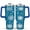 Blue White Snowflakes, variant on Blue White Snowflakes 40 Oz Tumbler with Handle Lid and Straw Stainless Steel Double Walled Vacuum Insulated Cup Merry Christmas Gifts Tumbler for Women Men Friends Outdoor Indoor