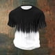 thumbnail image 5 of Ceisia Men's Summer Casual Slim Fit Crew Neck Short Sleeve T-Shirt Black White Gradient Meteor Waffle Knit Stretch Fabric Black L Gifts, 5 of 8