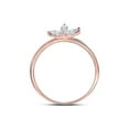 thumbnail image 4 of Diamond Princess 10kt Rose Gold Womens Marquise Diamond Stackable Band Ring 1/4 Cttw, 4 of 4