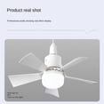 thumbnail image 4 of Socket Fan Light Small Ceiling Fan with Light and Remote, Screw in Ceiling Fan Light for E27 Base, for Bedroom Kitchen, 4 of 5
