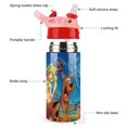 thumbnail image 3 of Scooby Doo Cartoon Kid's Insulated Water Bottle With Straw Vacuum Stainless Steel Cup Leak-Proof Toddler Thermoses Water Cup For Children, 3 of 8
