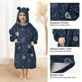 thumbnail image 4 of Space Galaxy Doodle Wearable Blankets Hoodie Oversize Sherpa Wearable Soft Blanket Warm Cozy 3-14 Age, 4 of 7