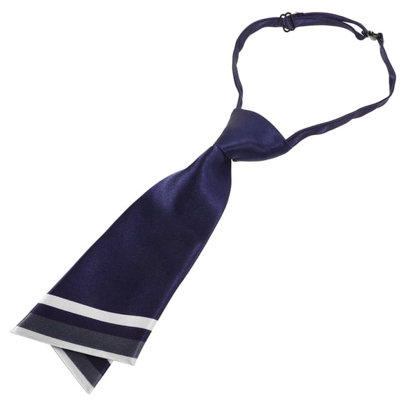 OUNONA School Uniform Ties for Girls Tie Dark Blue 1Set Adjustable Classic Silky Fabrics Casual Occasions