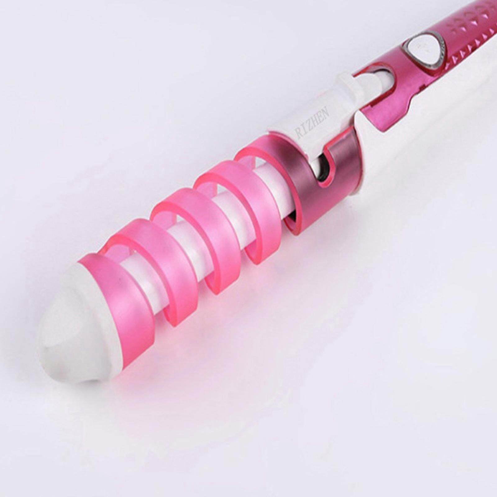 Langgg Ceramic Hair Curling Iron Wand Electric Hair Iron EU pink