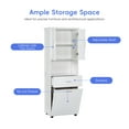 thumbnail image 3 of GDF Studio 69.9" Tall Bathroom Storage Cabinet with Tilt-Out Laundry Basket, 2 Doors, 2 Shelves and 1 Drawer, White, 3 of 8