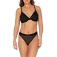 thumbnail image 3 of No Boundaries Juniors' Unlined Sheer Mesh Demi Underwire Bra, Style-NB461, 3 of 5