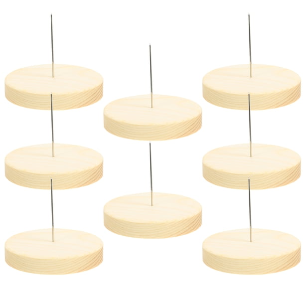 ColoMX Estante para muñecas de ganchillo, soporte para muñecas con aguja, Base de madera, soporte de exhibición para muñecas de ganchillo, 8 Uds.