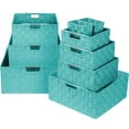 thumbnail image 5 of Weave 9 Piece Basket Set - Aqua, 5 of 7