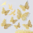 thumbnail image 2 of Clearance! 12Pcs 3D LaserButterfly Wall Decorations 3 Sizes 6Styles 4 Coloer Butterfly Party Decorations Birthday Decorations Butterflies For Crafts CakeDecorating Wall Room Decor, 2 of 9