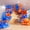 Blue and Orange Metallic Blue, variant on Pastel Rainbow Balloon Arch Kit, 162Pcs Macaron Assorted Colorful Party Balloon Garland Kit for Baby Shower, Wedding, Engagements, Birthday, Gender Reveal, Anniversary, Easter Decorations