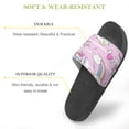 thumbnail image 3 of GZHJMY Stylish Slides for Women Men, Pink Striped Unicorn Soft Flexible Slip-on Sandals Slippers, 3 of 7