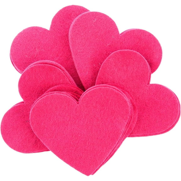 Playfully Ever After 3 Inch 28pc Felt Hearts (Pink)