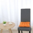 thumbnail image 4 of PiccoCasa Cotton Blends Strap Design Cushion Chair Buttocks Pad, 15.7"x 15.7"x 2.4" Orange, 4 of 7