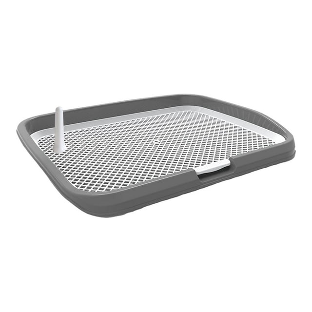 Plateau de Toilette pour Chien, Plateau de Pot pour Petit Chien, Tapis d'Entraînement Réutilisables avec Gris