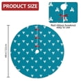 thumbnail image 2 of 48 Inch Christmas Tree Skirt – Velvet Plush Tree Mat, Soft Thickened Polyester with Red Ties, Single-Sided Printing, Available in 30in/36in/48in, Perfect for Holiday Xmas Tree Decoration, 2 of 7