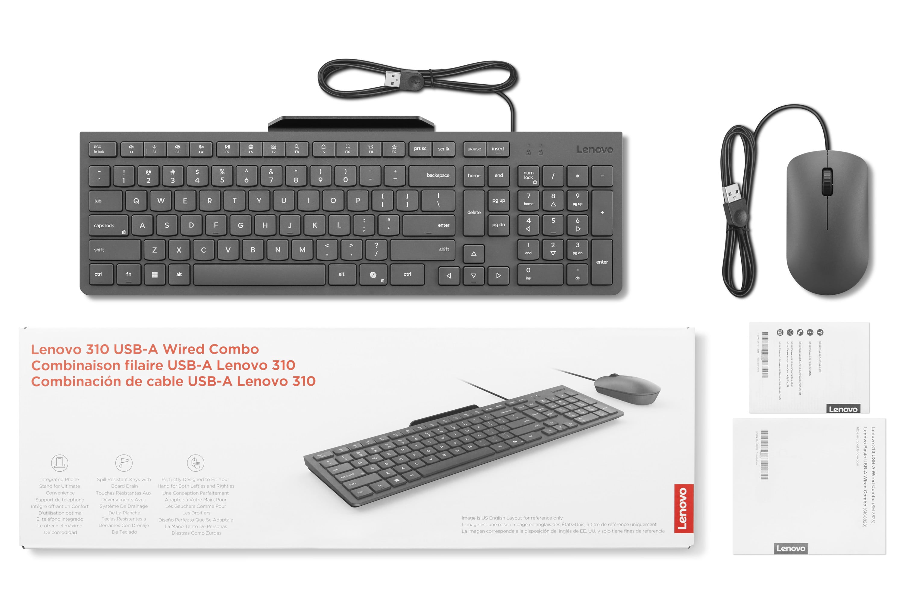 Lenovo 310 USB-A Wired Combo - GX31R09775