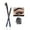 black, variant on mtvxesu Eyebrow Pen, Eyebrow Pencil With Comb Cover, Hard Core, Three dimensional Eyebrow Shape Eyebrow Pencils