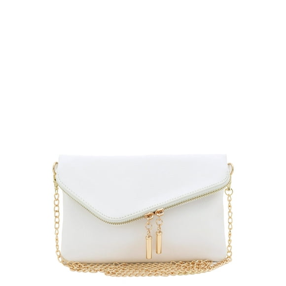 Bolso de mano Bag Fashion con forma de rompecabezas, bandolera, blanco