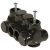 Black Insulated Mountable - Dual Entry 2 Ports 2/0 - 2