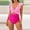 Pink, variant on MSJUHEG Push Up Bathing Suits for Women,Swimwear Monokinis,Cross Back,Full Coverage Slimming Swimwear,High Cut Swimsuit,Plus Size One Piece Swimsuit,Bandeau Bathing Suits Watermelon Red S