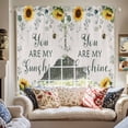 thumbnail image 4 of Swag Curtain Valances Sunflower Sunshine Swag Valances for Kitchen Windows Bee Floral Eucalyptus Leaves Linen Short Topper Curtains Valance Tier Pair for Kitchen Bedroom Living Room Bathroom 28"x36", 4 of 8