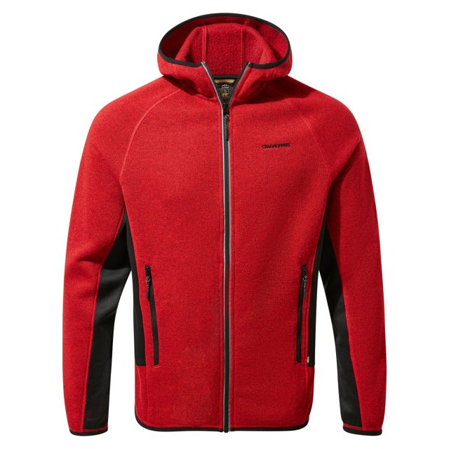 Craghoppers - Forro Polar Mannix para Hombre (Rojo Siracha Jaspeada)