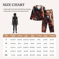 thumbnail image 4 of Pofeuu Red Panda Autumn Branches Print Womens Pajamas Set Long Sleeve Sleepwear Button Down Nightwear Soft Pj Lounge Sets Button Down Pajamas Women-Medium, 4 of 7