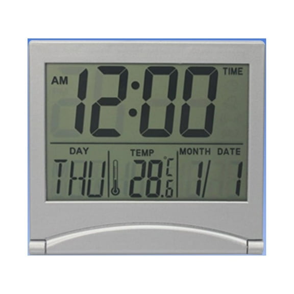 ORDDIART Modern Wall Clock with Large Display and Temperature Sensor, ABS Material for Home and Office Use