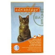 Bayer ADVANTAGE6-ORANGE Advantage 6 Pack Cat  0 - 9 Lbs. - Orange