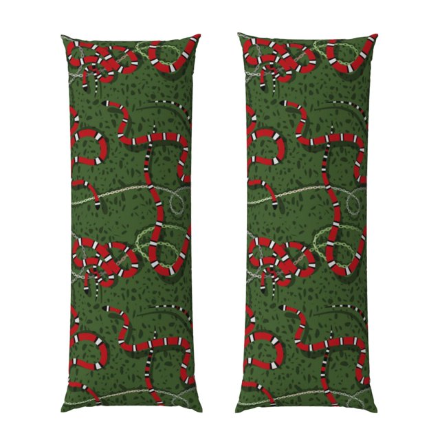 Fotbe Red Snake Funda para Almohada Corporal con Diseño, Funda de Microfibra Ultrasuave de 20x54 Pulgadas, Ropa de Cama Elegante