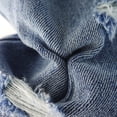 thumbnail image 5 of KIDSCOOL SPACE Big Girls Wide-leg Colored Denim Jeans, 5-14T Loose Elastic Waist with String Ripped Flared Pants,Mid Blue,10-11 Years, 5 of 8