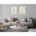 thumbnail image 5 of Kate and Laurel Sylvie Minimalist Evergreen Trees Sketch Framed Canvas Wall Art Set by The Creative Bunch Studio, 2 Piece 18x24 Bright Gold, Minimal Christmas Tree Sketch Art, 5 of 6