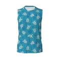 thumbnail image 6 of Lsque Sea Turtle Print Men's Cotton Blend Sleeveless Muscle Shirts (S-3XL)- Moisture Wicking, Odor Protection, UPF 30+,Large, 6 of 8
