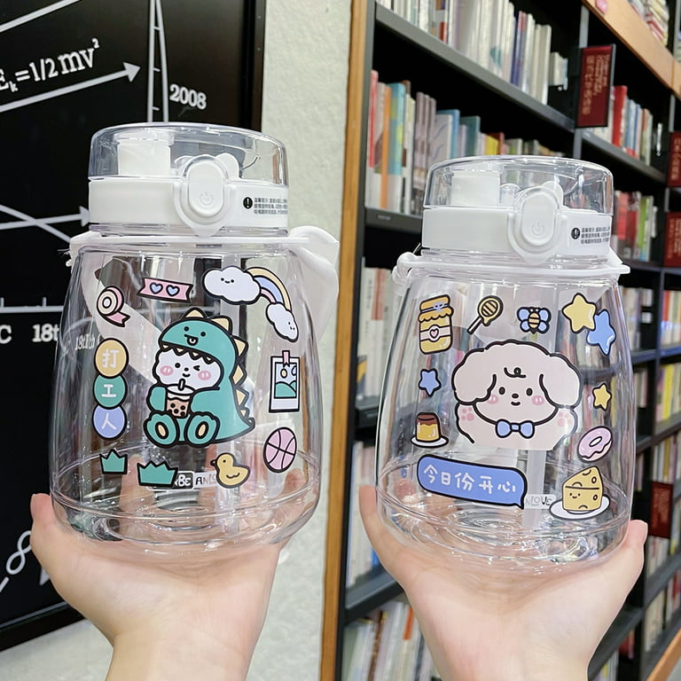 3x Kawaii Resin 3D Water Cup Stickers Sports Fitness Milk Tea Bottle Decals
