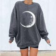 thumbnail image 2 of Sudadera extragrande de lana de manga larga con cuello redondo y estampado de calavera para mujer Fridja  hkj414, 2 of 5