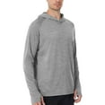 thumbnail image 4 of Stamzod Mens Long Sleeve Sun Protection Shirts Summer Solid Color Casual Outdoor Fishing Hoodie for Athletic Running Gray XXL, 4 of 7