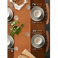 thumbnail image 3 of Table Runner 72 Inches Long for Kitchen Dining, Burnt Orange Dresser Scarf Farmhouse, Dining Table Decorations for Wedding/Parties, Farmhouse Burlap Solid Orange Color Modern Linen Texture 16 x 72 In, 3 of 9