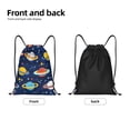 thumbnail image 2 of Yiaed Planets and Stars Print Drawstring Bags Drawstring Backpack Bulk String Back Pack Gym Sport Bag-Medium, 2 of 5
