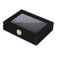 thumbnail image 4 of COOPHYA 1Pack Black Density Board Jewelry Box for Travel 11.8x5.9x1.8in, 4 of 8