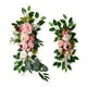 thumbnail image 2 of 2 uds. Centro de mesa de flores de arco de boda hecho a mano, guirnalda colgante de flores artificiales rústicas para cenador, fondo de boda, puerta Rosa BLESIY Guirnalda de arco de boda, 2 of 8