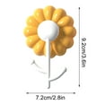 thumbnail image 3 of YATLTE Adhesive Wall Hooks, Heavy Duty White Yellow Flower Wall Hangers, Flower Hooks for Hanging Towel Coat Sticky Hooks for Bathroom Shower Kitchen, 3 of 5