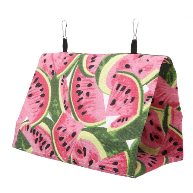 Cabaña para acurrucarse de pájaros, hamaca para loros, lona colorida, nido colgante para loros, hamaca construida para durar