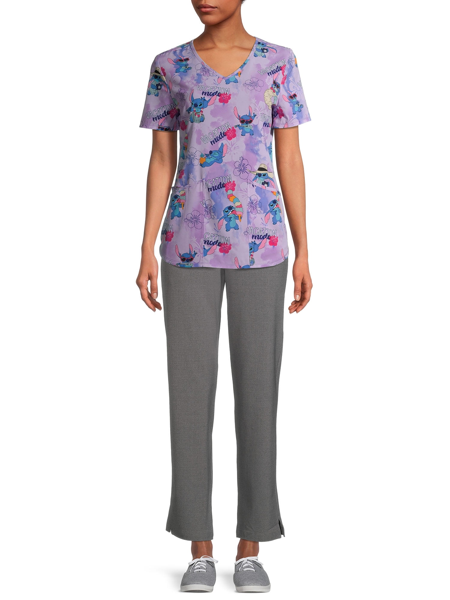 ClimateRight by Cuddl Duds Modern Fit Straight-Leg Flat Front Scrub Pant (Women's and Women's Plus), 1 Count, 1 Pack