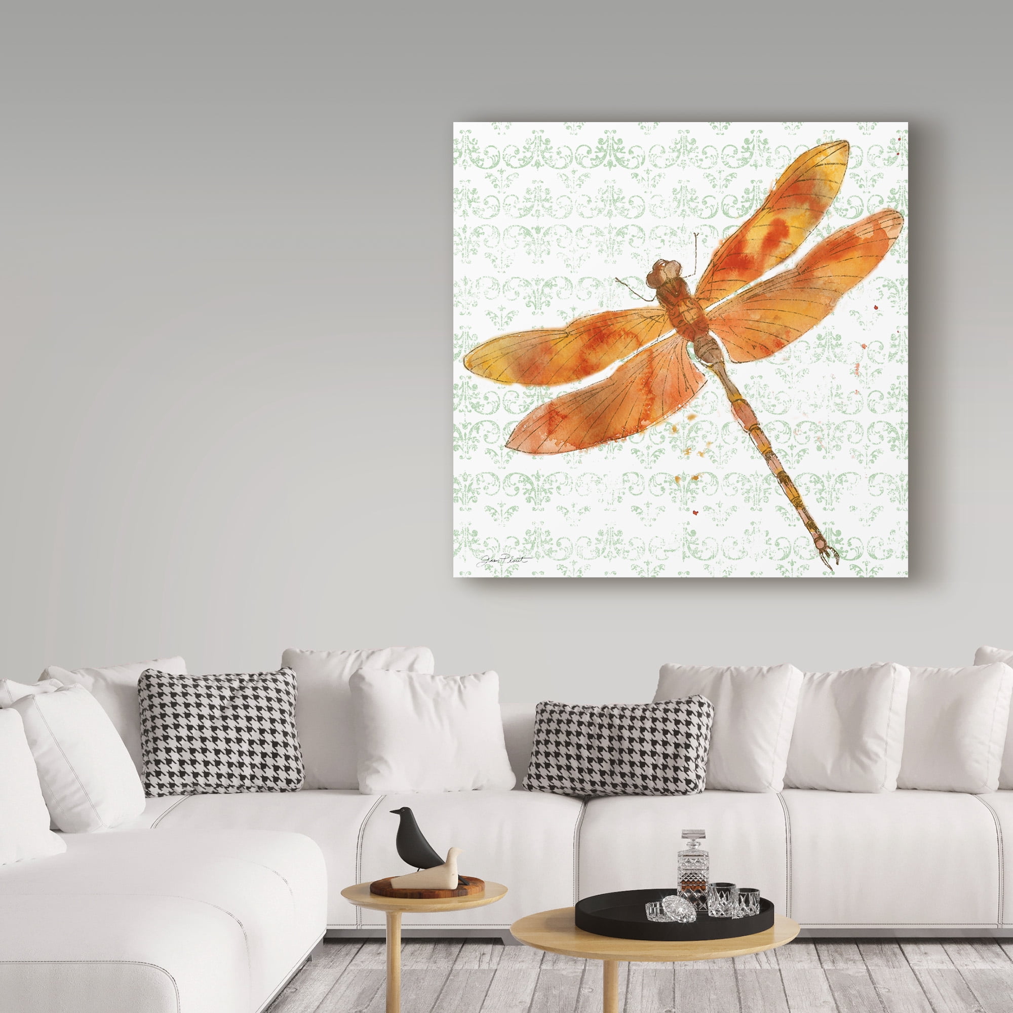 Trademark Fine Art 'Dragonfly Bliss 4' Canvas Art by Jean Plout