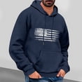 thumbnail image 2 of Wyobmus Flight U.S. Flag Hoodies for Men Casual Printed Sweatshirt Lightweight Long Sleeve Sport Pullover With Pocket Drawstring Workout C-Navy, 2 of 3