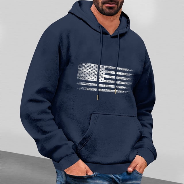 Styesk Sweatshirts pour Hommes Sweat à Capuche Décontracté Imprimé à Manches Longues