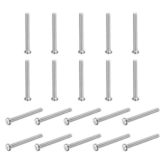 Uxcell M3x30-0.5mm Pan Head Machine Screws, Phillips Drive for Computers, 50 Pcs